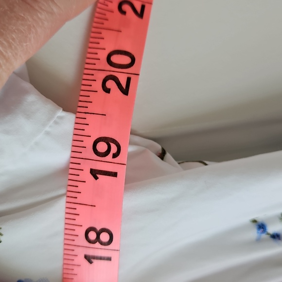 🌿 QUINCE 100% Organic Cotton Poplin Tiered Maxi | W Sz. L| Garden Girl, White - Picture 8 of 9